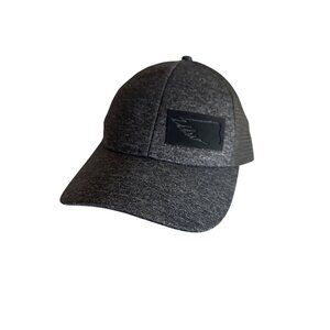 K-Products Gray & Black Mesh Snapback Trucker Hat With Wing Logo